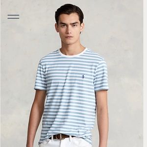 Ralph Laurent Custom Slim Fit Striped Jersey T-Shirts